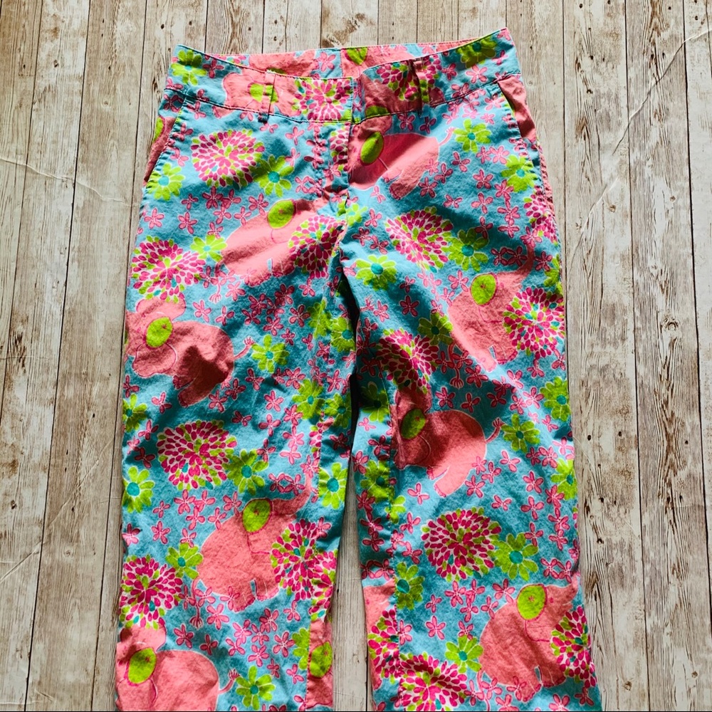 Lilly Pulitzer sz 2 elephant print crops